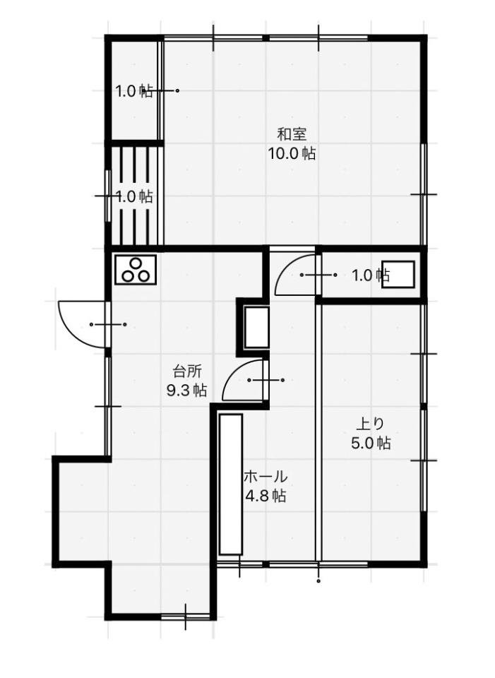 上野原市秋山貸店舗-間取り図